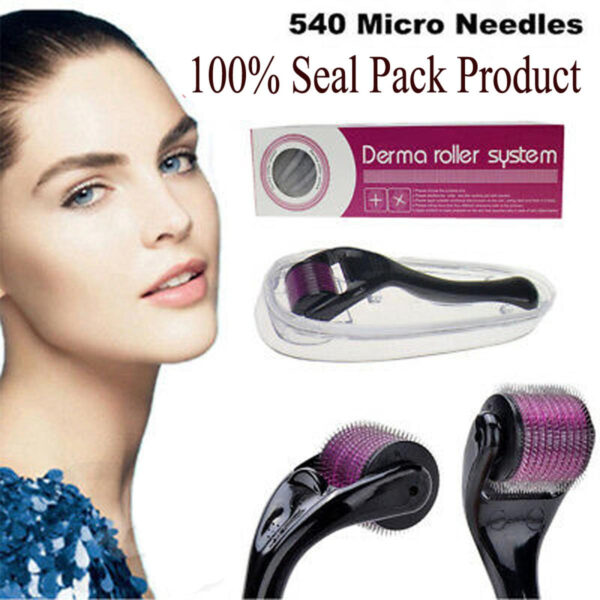Derma Roller 0.5mm with 540 Micro Needle for Hair Growth and Facial Skin Therapy| Skin Care Beauty Tool for Anti-Aging Skin Repair, Anti Wrinkles Stretch, and Acne Scars Removal for Men and Women - Image 3