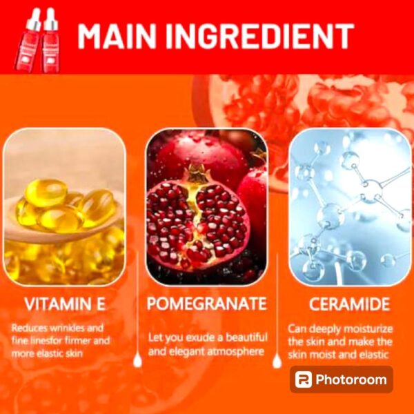 Disaar Pomegranate Vitamin E Facial Serum Boost your skin's radiance (30ml) - Image 3